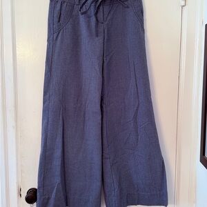 Elevenses Wide Leg Seersucker Pants Size 6